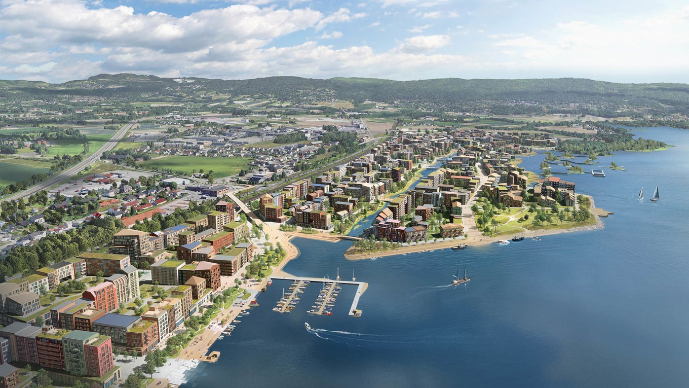Skisse av ny fjordby