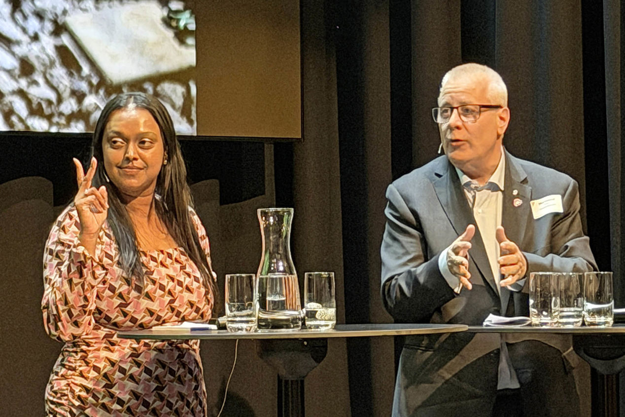 Kamzy Gunaratnam (Ap) og Bård Hoksrud (Frp).