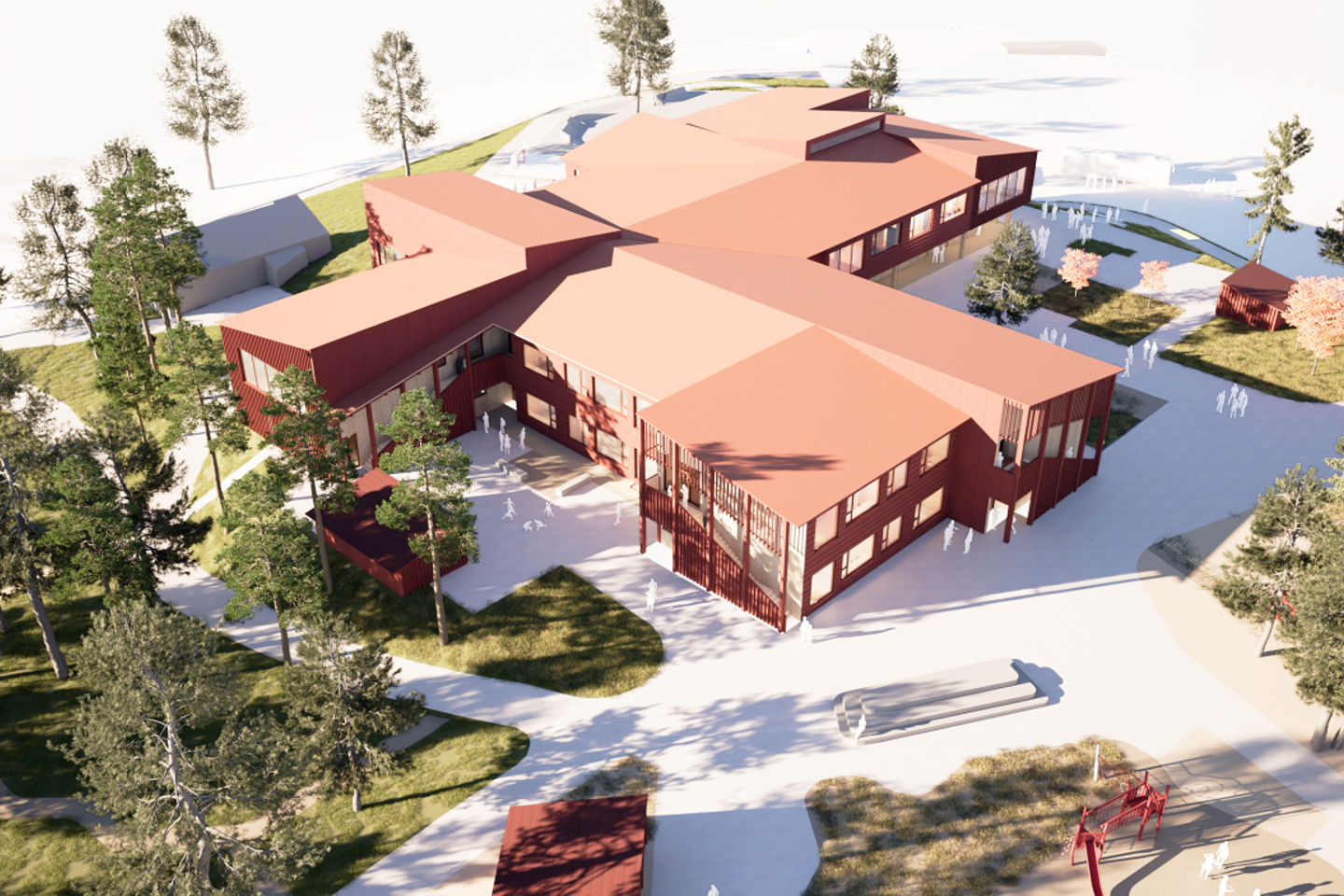 Den nye barne- og ungdomsskolen på Geilo