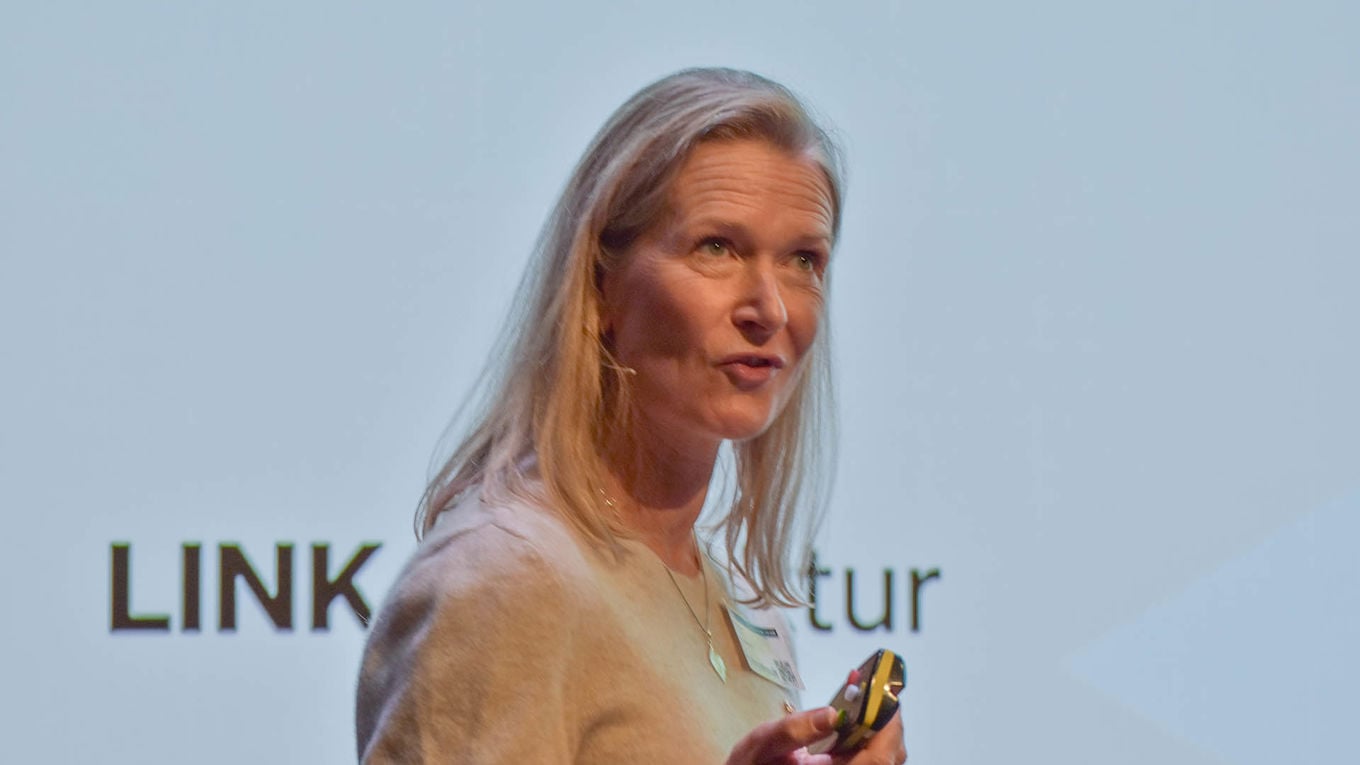 Camilla Aakre fra LINK Arkitektur fortalte om lønnsom rehabilitering.