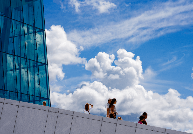 På taket til Den norske opera og ballett