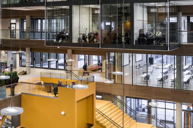 Interniør ved det nye studentbygget i Trondheim