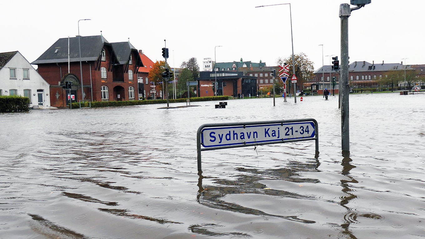 Kolding under vann