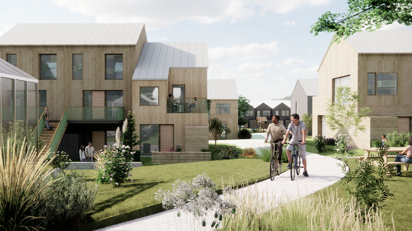 Skisse av hvordan Stokkelandsbyen kan bli