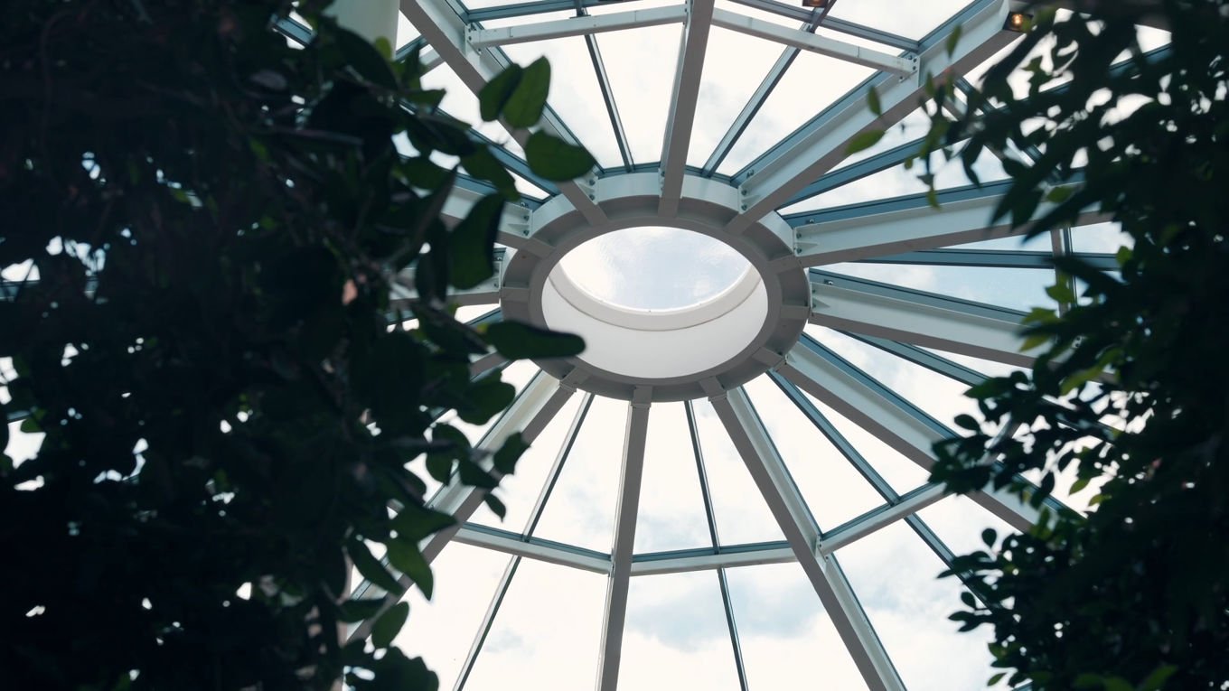 Glasstaket i Teknostallen er på over 2 200 kvm