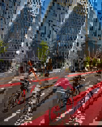 Syklister i Bjørvika