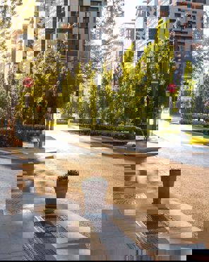 Person som kjører elsparkesykkel i Bjørvika