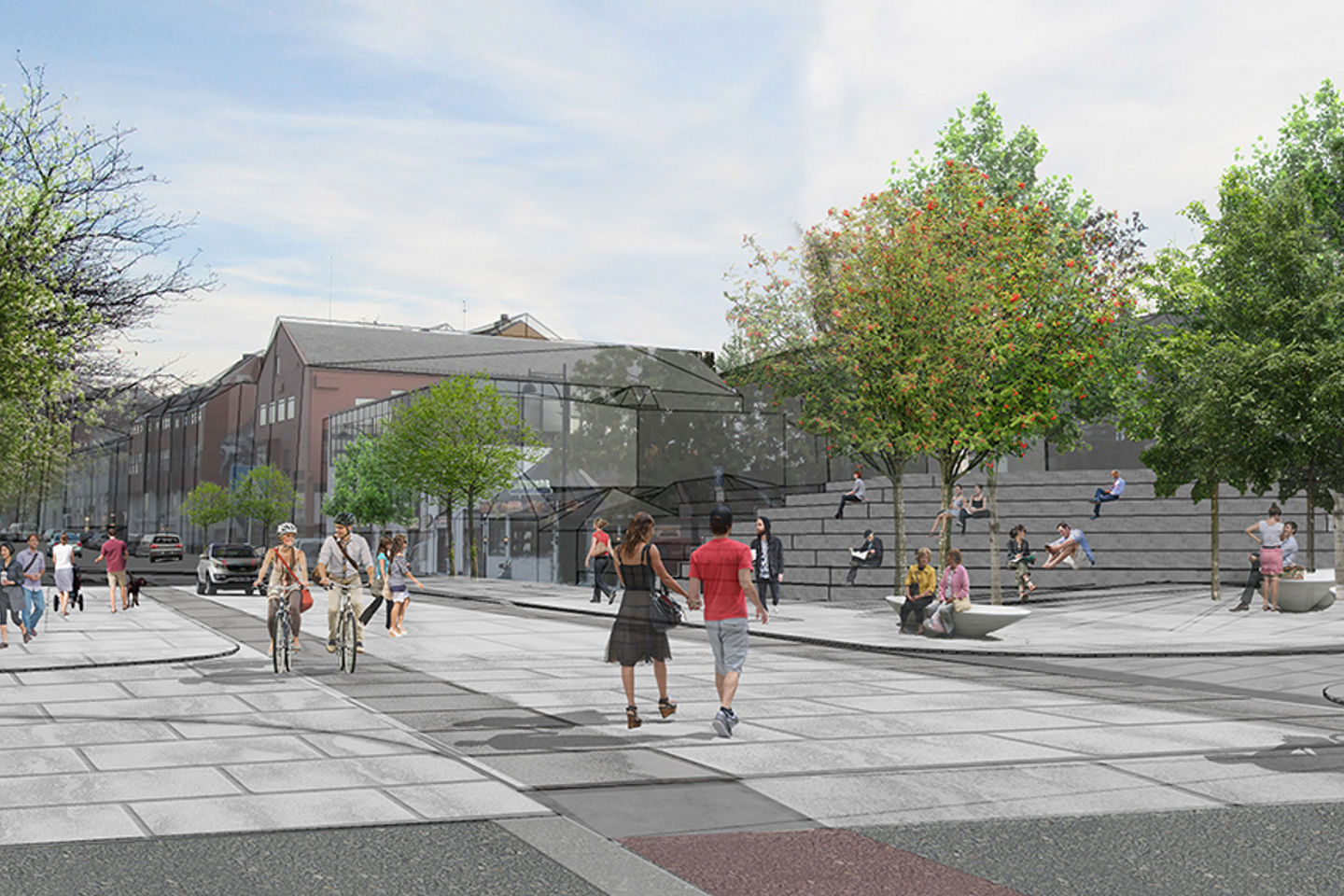 Bodø sentrum - Konsept 1 Kryss og kultur | Illustrasjon LINK arkitektur